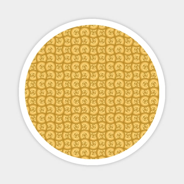 Retro Inspired D20 Circles Seamless Pattern - Yellow Magnet by GenAumonier